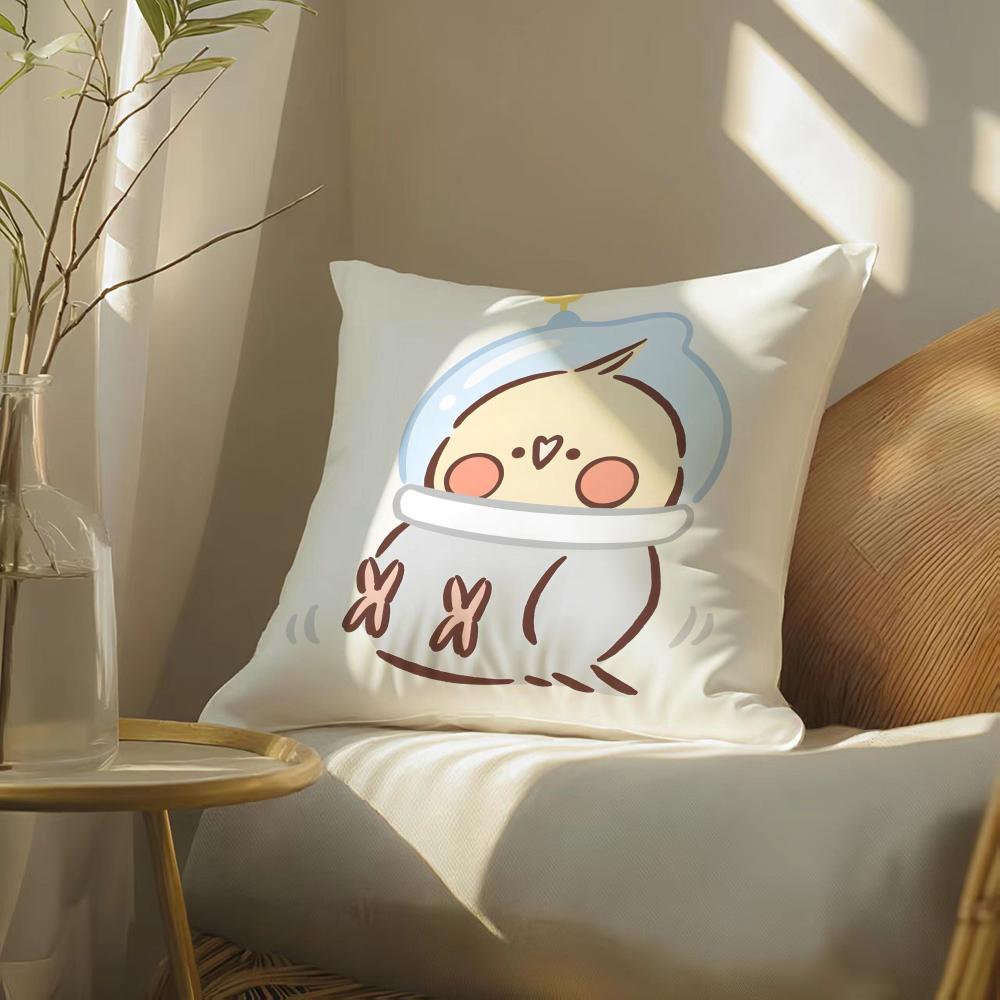 Fantasy Cartoon Colorful Animal Patterns Pillow Case Double-Sided Plush Sofa Cushion Covers Organic Breathable Invisible Zipper