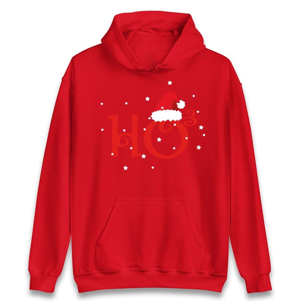 Ho Ho Ho Christmas Hoodie Funny Santa Claus Xmas Sweatshirt Xmas Gift Top S