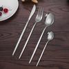 4 Pieces Cutlery Set Knife Fork Spoon Polished Reusable Stainless Steel Dinnerware for Dining Party