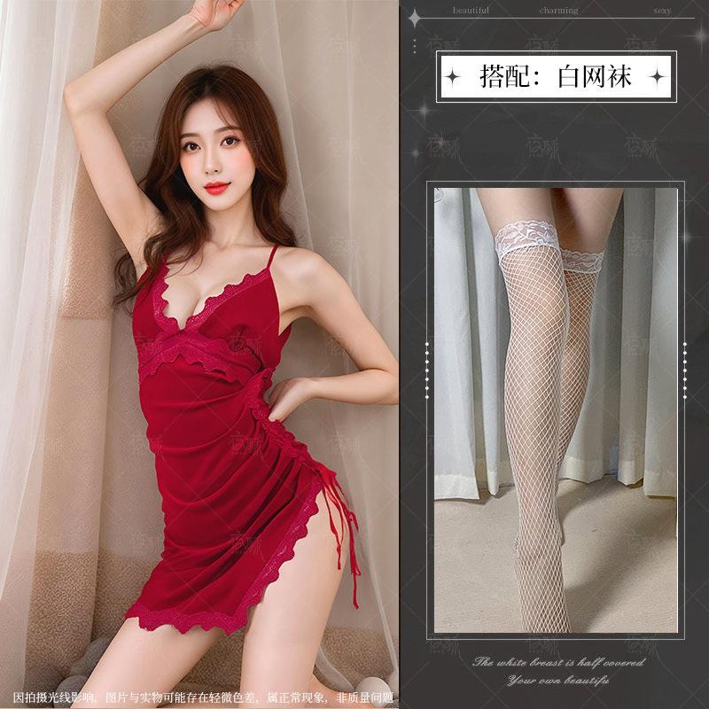 Sexy lingerie free pure desire small chest bed hot passion midnight charm robe teasing nightdress