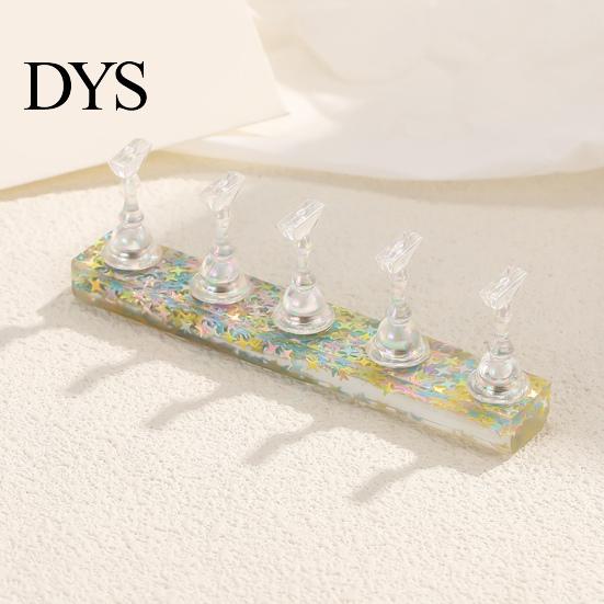 Magnetic Press-on Nail Stand False Holder with Glitter Base, for Painting Practice Base Beginner Nails Painting, Art & Display Fake