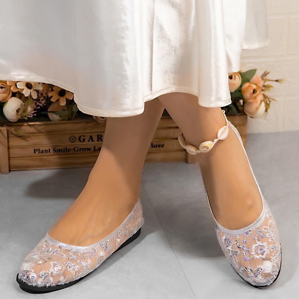 Fashion 2025 New Women Flat Shoes Breathable Mesh Ballet Loafers Trend Summer Flat Sneakers Women Lightweight Comfortable Shoes Women