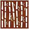vidaXL Garten-Wanddeko 55x55 cm Cortenstahl Bambus-Design