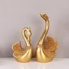1 Set of Modern Nordic Resin Couple Swan Ornaments Home TV Wine Cabinet Living Room Decorations Commemorative Gifts