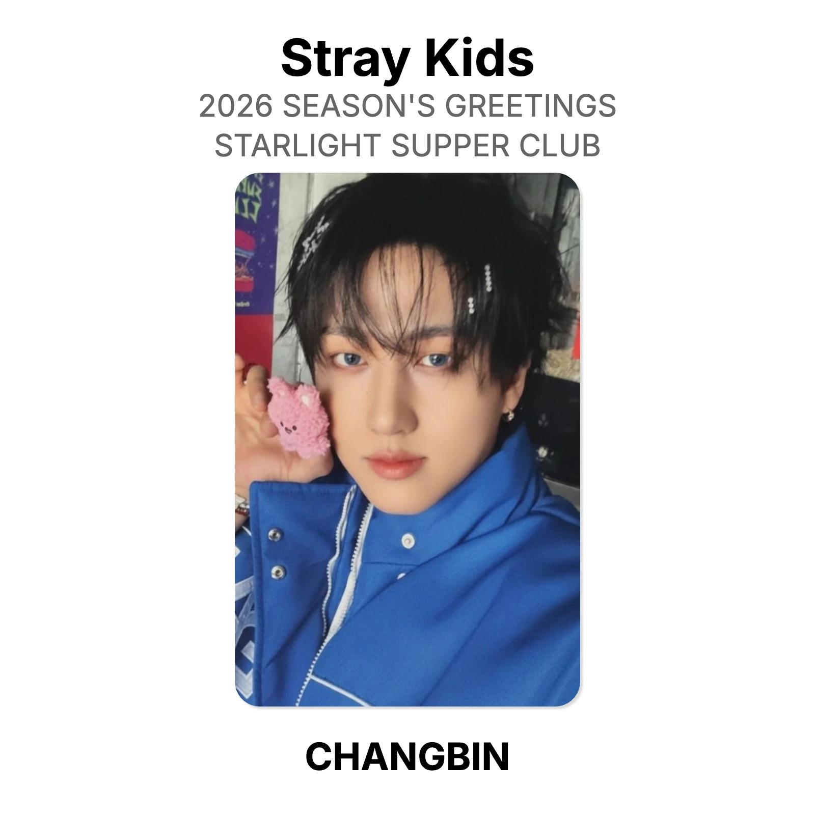 Stray Kids 2026 SEASON S GREETINGS STARLIGHT SUPPER CLUB Official Photocard CHANGBIN