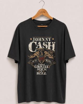 Unisex Johnny Cash Vintage Eagle Graphic T-shirt, Country Rock N Roll Tee, Vintage Rock T-Shirt, Retro Tee, Grunge Tshirt, Streetwear