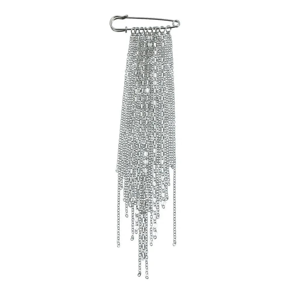 New Multi-Functional Chain Tassel Brooches Adjustable Detachable Beaded Chain Pin Handmade Fixator Trouser Leg Women