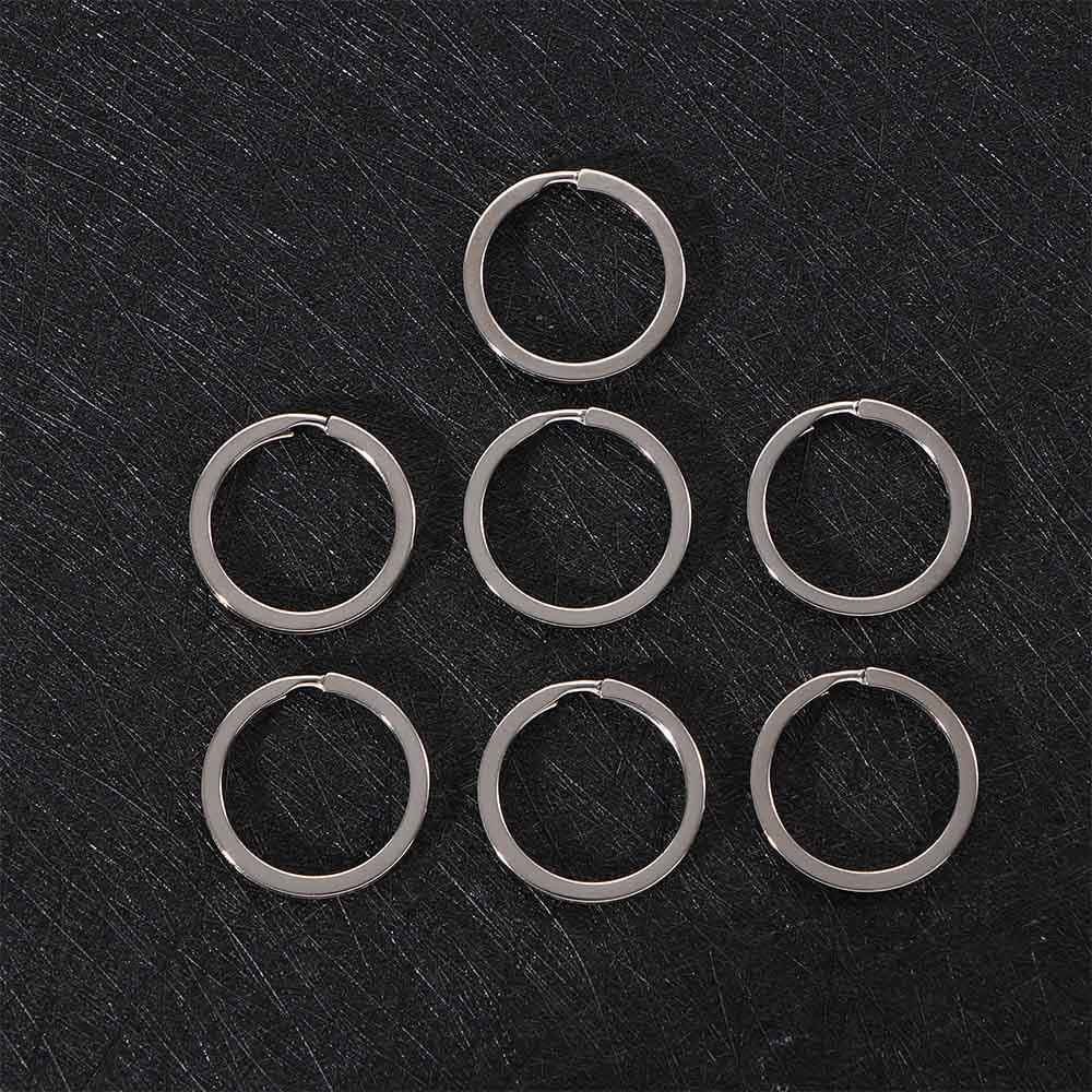 30mm Portable Plating Split Durable Round Circle Keychain accessories Keyring Key Ring
