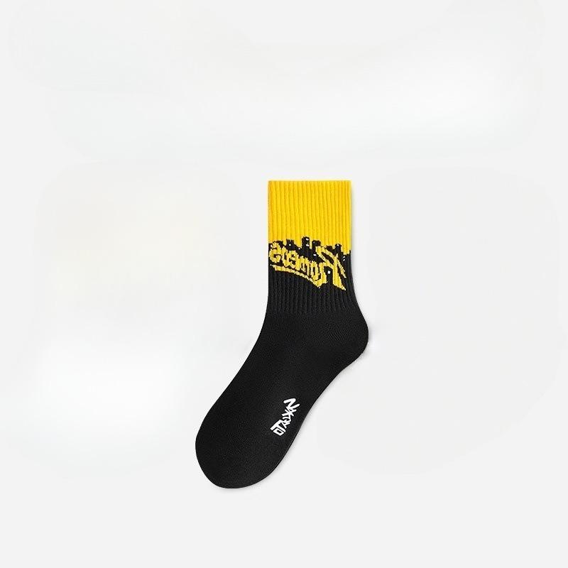 

Pure Cotton Socks for Men, All-cotton Mid-calf Anti-odor Men s Socks for Middle School Students, Teenagers, Sports Boys, Basketball Boys 1 pair оранжевый/чёрный