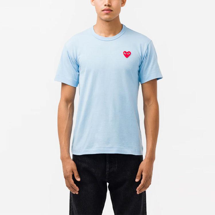 CDG Play Pastelle Red Emblem T-Shirt AZ-T272-051-1