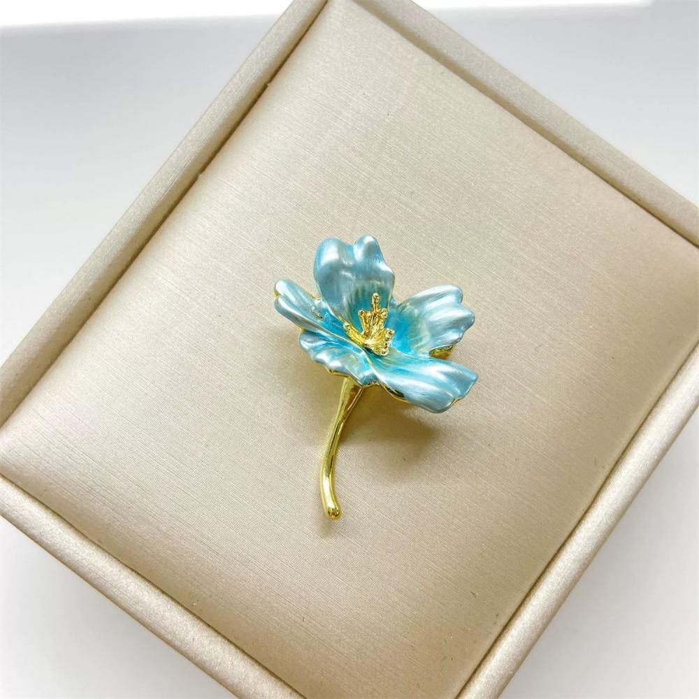 1 Stück Kreative Mehrzweck-Emaille-Brosche DIY 2 Farben Blume Blumenbrosche Kirschblüten-Anstecker