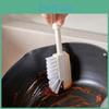 Dual Head Kitchen Scraper Brush For Stove Sink Gap Cleaning With Plastic Handle