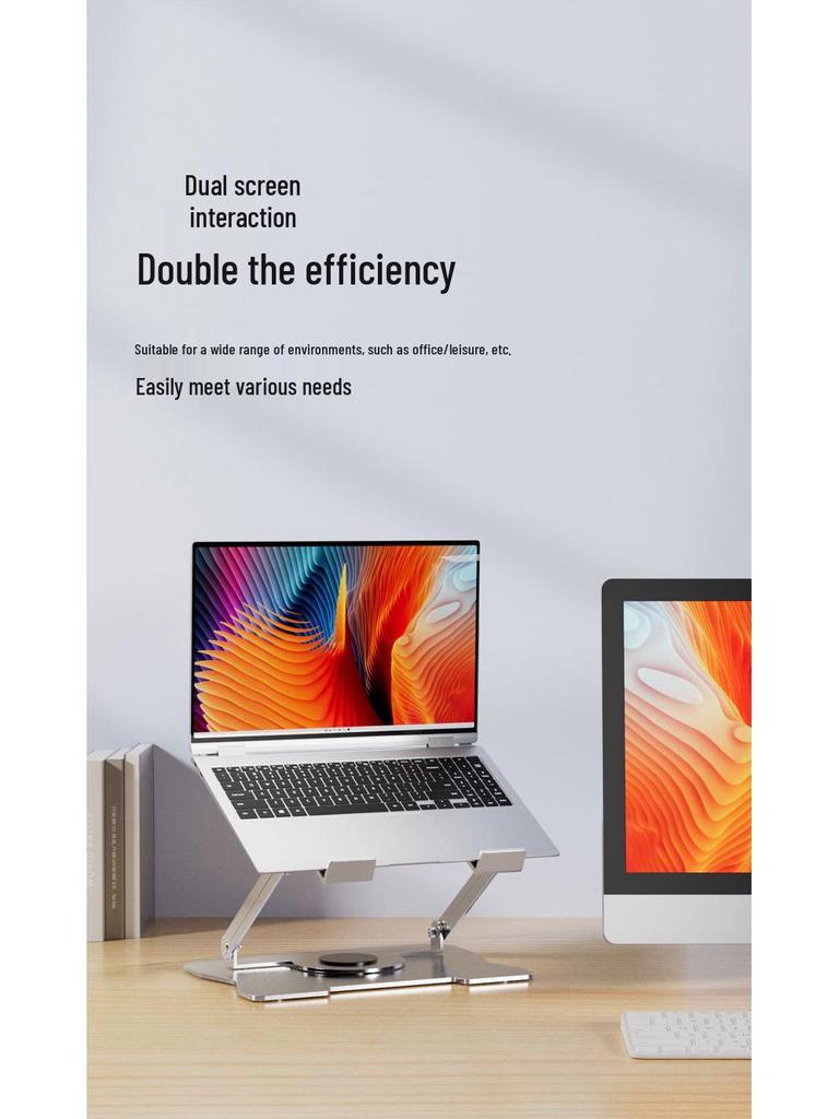 Rotatable Foldable Metal Laptop Stand & Cooling Rack