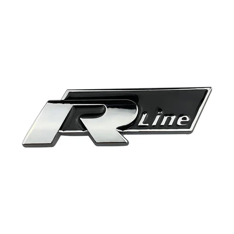 YKPSC1 VW 2026 Hot 3D Car Badge Decal Grill Side Rear Trunk Emblem Sticker for Volkswagen Rline R Logo Polo Passat B5 B6 B7 Golf Jetta