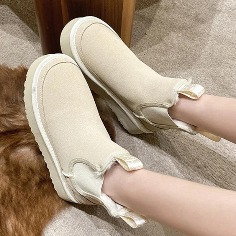 Fashion Luxury Brand Women Shoe Snow Boots Winter Plus Velvet Warm Cotton Shoes Women Ankle Boots Outdoor Short Boot Botas Mujer Botines