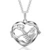 Swan Heart Pregnancy Bola with Pink Bell