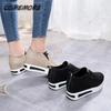 New Fashion Women's Platform Shoes with Casual Elegant High Heels Ladies Comfortable Slip on Chunky Sneakers Spring Autumn