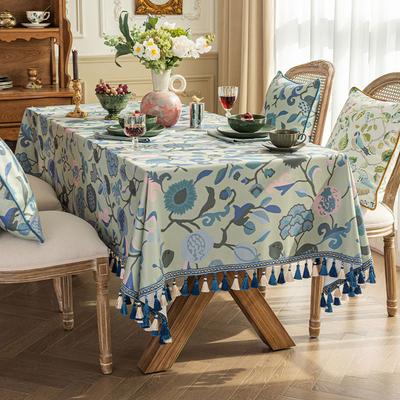 Nappe de style américain pour table ronde, fête d'anniversaire, rectangulaire, carrée, plantes, imprimé, table basse, décoration d'événement
