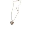Silver Star Heart Pull Adjustable Clavicle Necklace Fashion Sweater Chain For Women
