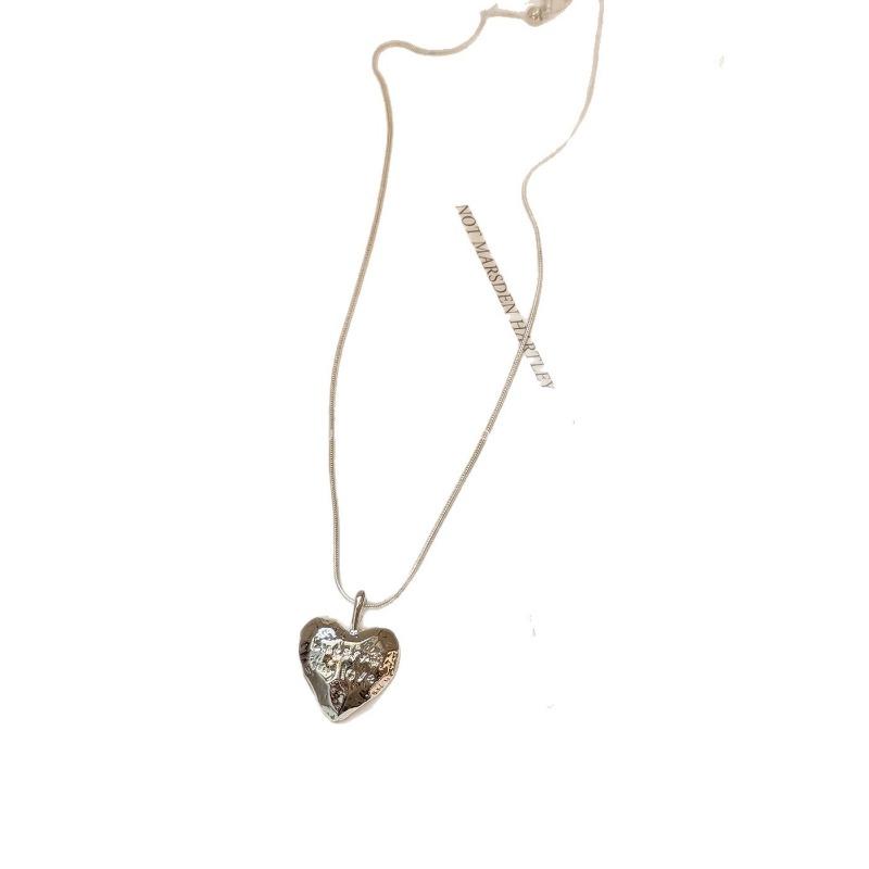 Silver Star Heart Pull Adjustable Clavicle Necklace Fashion Sweater Chain For Women