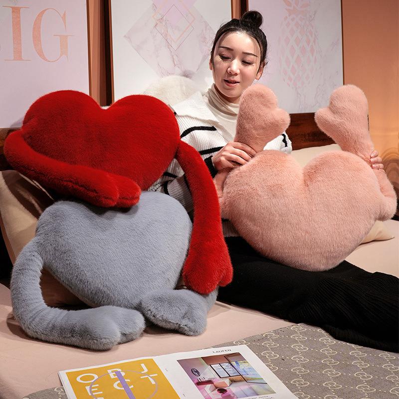 Small Fresh Love Pillow Plush Toy Doll Red Heart Doll Home Sofa Pillow Cushion Girl Doll