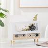 Wood Desktop Drawer Sorter Cabinet 4 Compartments Multifunctional white