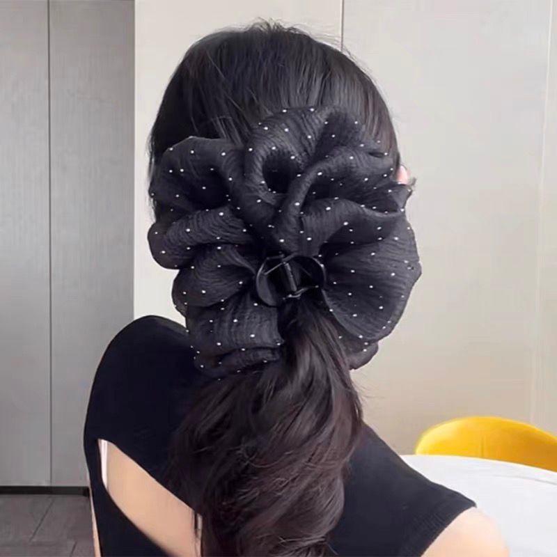 Luxusní seersuckerová mašle do vlasů pro ženy