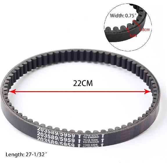 BLACKHORSE-RACING 3Pcs 30 Series Go Kart Drive Belt Replaces Manco 5959 / Comet 203589