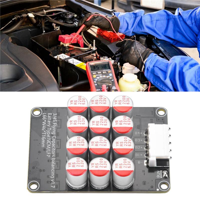 4S Active Equalizer Balancer Lifepo4 / Lipo/ LTO Battery Energy Equalization Capacitor BMS Board