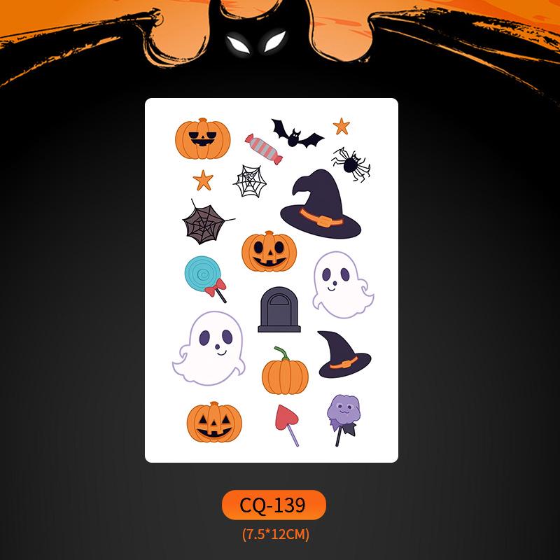 Nuevos Halloween 2024 Pegatinas de Tatuaje de Cara de Boca Grande Aterradoras - Divertido, Impermeable, Maquillaje de Fiesta Colorido