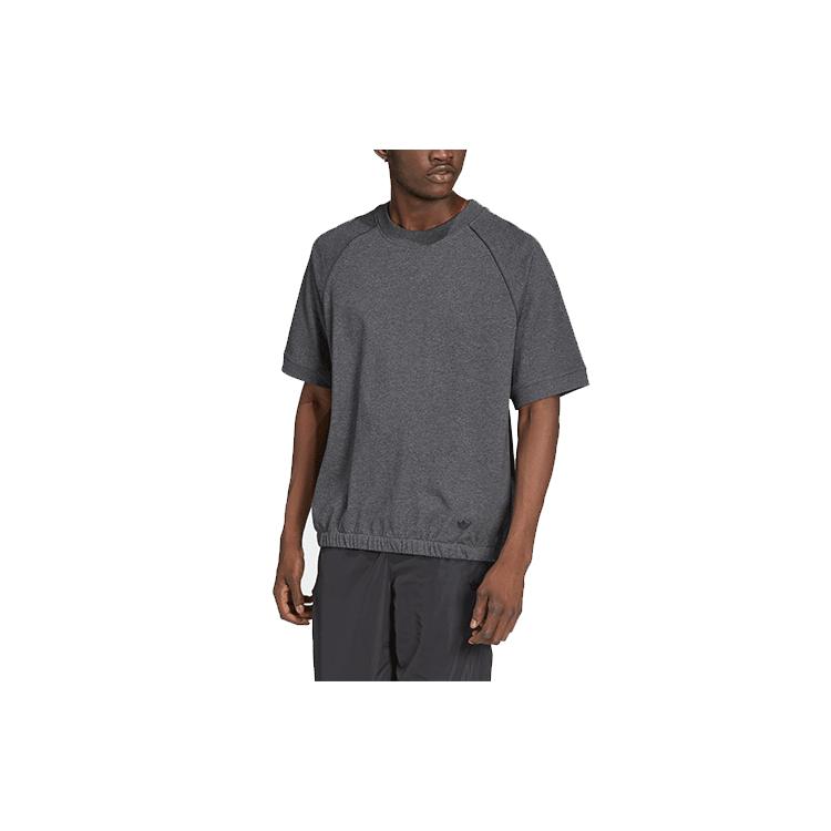 Мужские футболки Adidas Темно-серые С круглым вырезом Умеренный прямой крой HD4790 XL