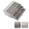 Clear Earring Storage Organizer with 3 Drawers Flannel Lining Jewelry Display Holder Stand for Earri
