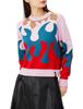 Double Standard Clothing Fire Motif Merino Wool Knit Mix 0209-190-234 Women's
