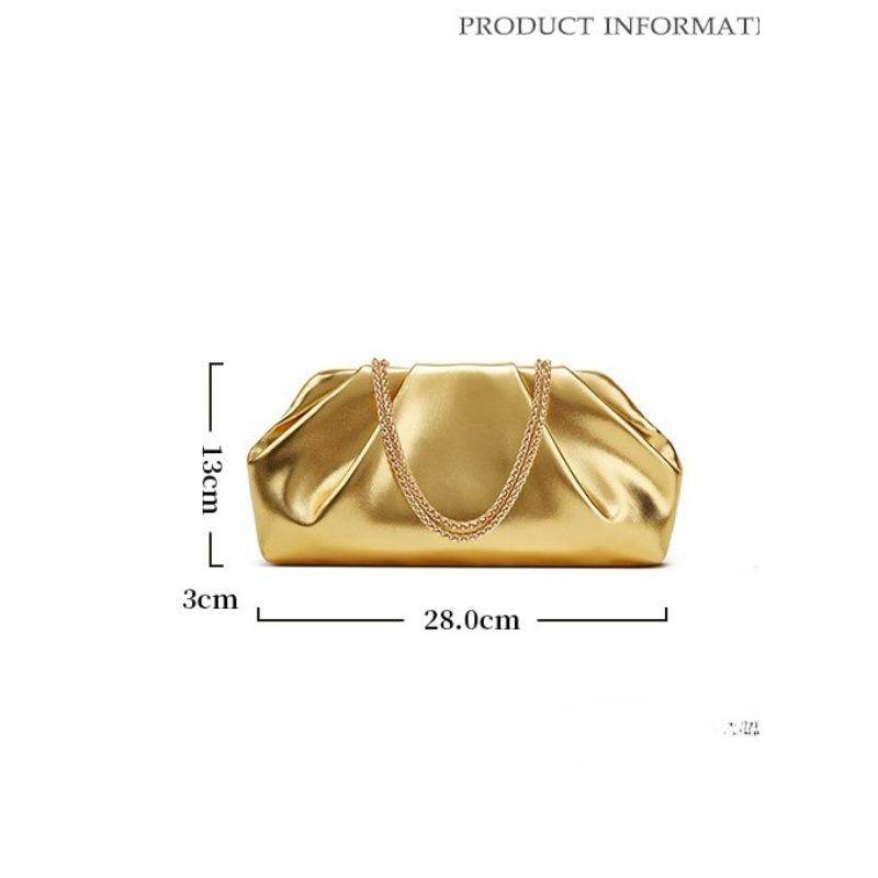 Folded Cloud Bag Women's Fashion Portable Small Square Bag Chain Messenger Bag