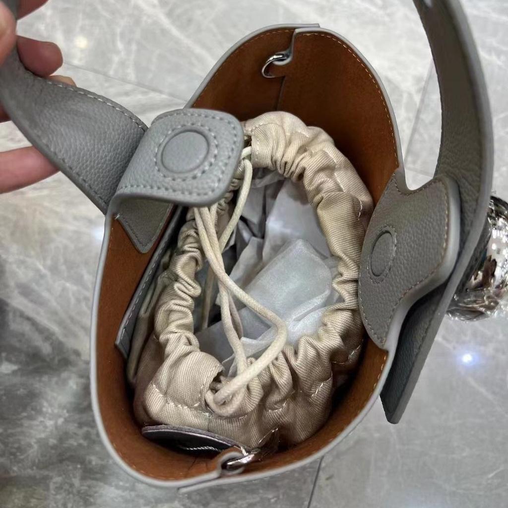 Loe 2024 Mini Pebble Fortune Bucket Handbag - Large Capacity Women's Tote