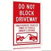 Room Decor  Vintage Do Not Block Driveway Metal Iron Sign   Warning Tow Notice for Home Garden Garage Office Decor