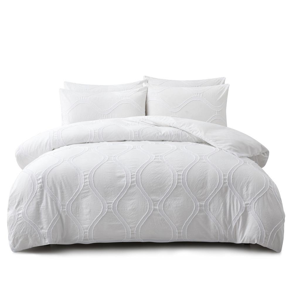 

Высококачественный легкий люкс однотонный простой узор наволочка пододеяльник двух- или трехпредметный набор может быть EU Single 135*200