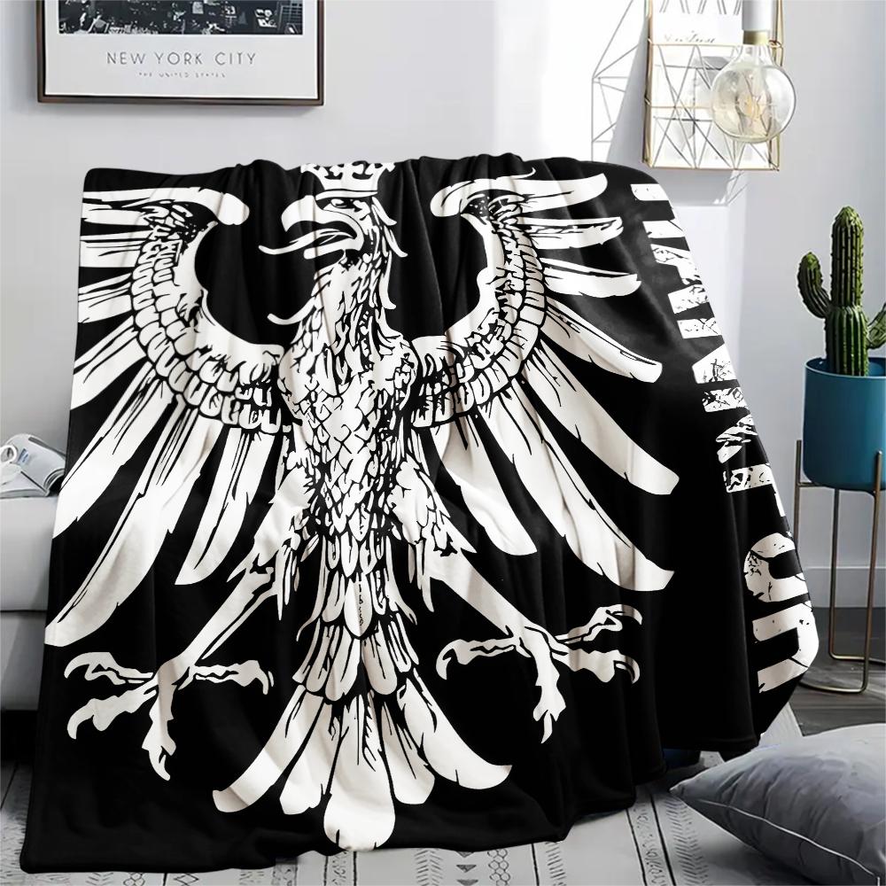 1 STuks Frankfurt Voetbal Print Flanellen Deken, Hoge Kwaliteit Alle Seizoenen, Woondecoratie, Warmte en Comfort, Perfect voor Kerstcadeaus