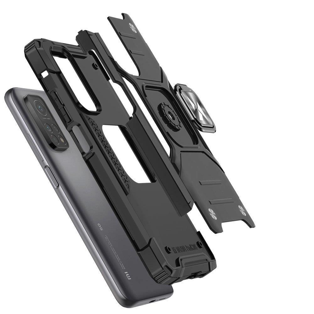 Wozinsky Ring Armor Pancerne Hybrydowe Etui Pokrowiec + Magnetyczny Uchwyt Samsung Galaxy A03S Niebieski