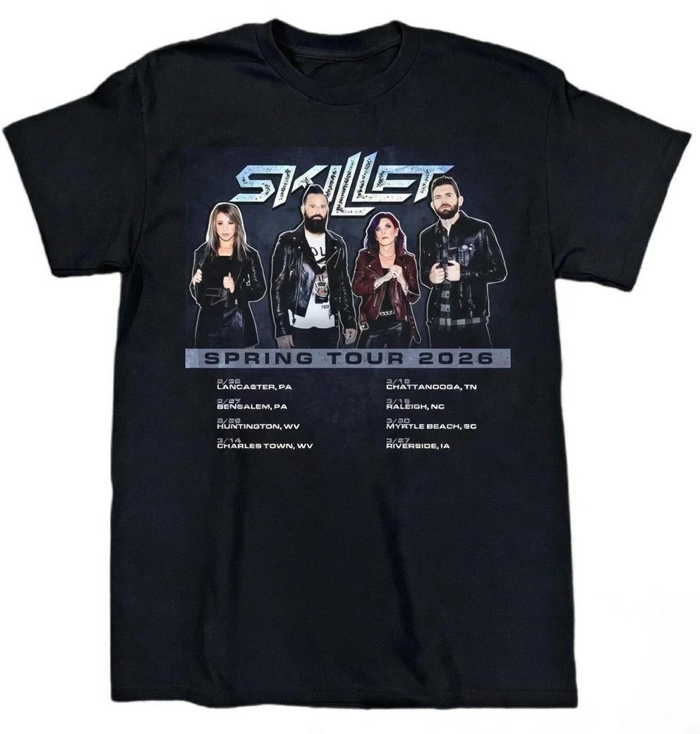 NEW Skillet Band 2026 Tour Dates Heavy Cotton 3XL