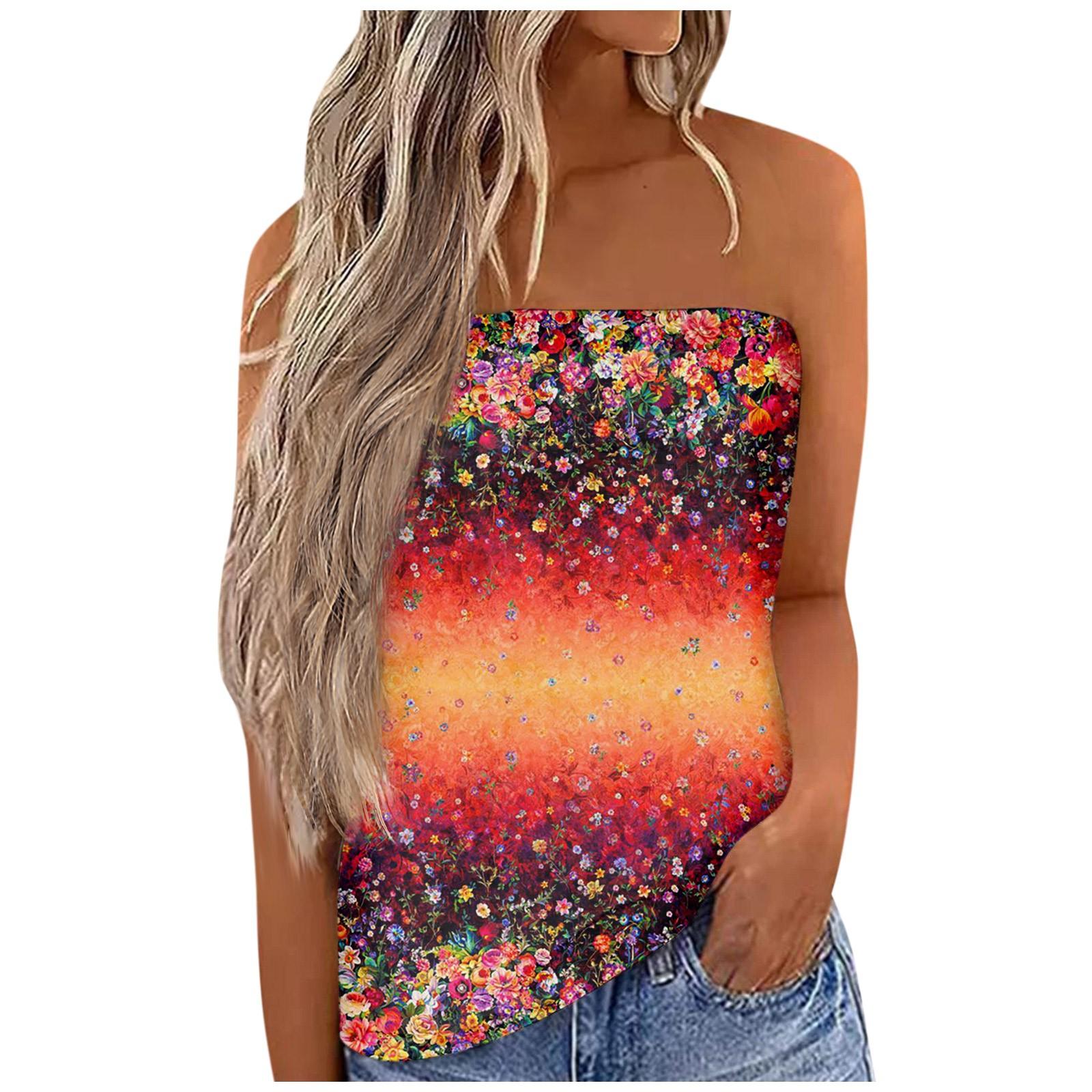 

Женский летний сексуальный топ без рукавов с открытыми плечами, пляжный жилет без бретелек, рубашка-бандо, сексуальные топы с открытой спиной L красный