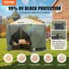 Pop Up Gazebo Tent Pop-Up Screen Tent 6 Sided Canopy Sun Shelter Green