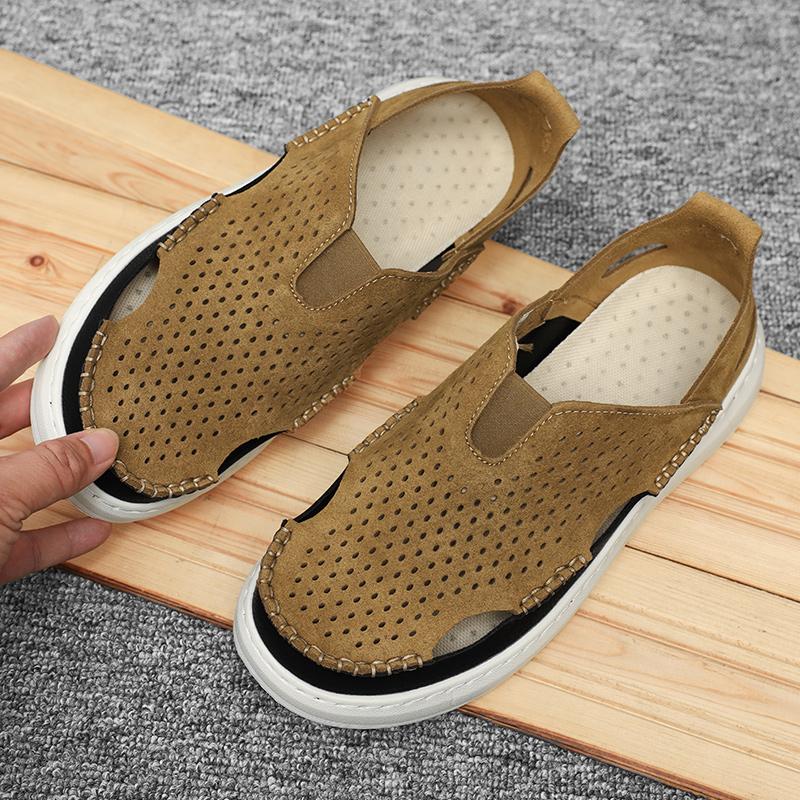 Men's Fashion Leisure Sandals Male Summer Breathable Trendy Casual Shoes Lightweight and Comfortable Wide Toe Shoes