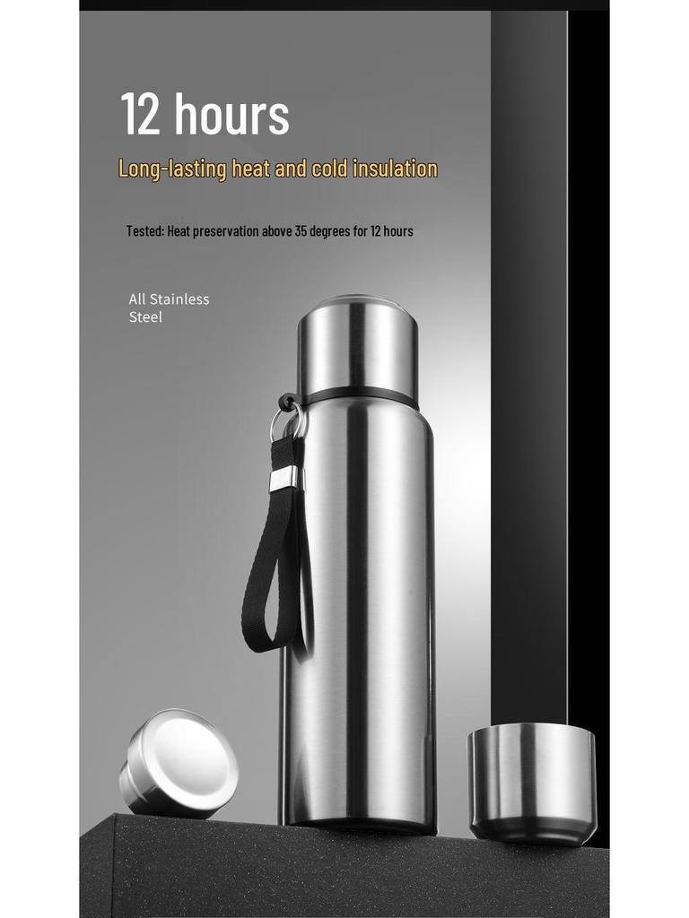 Large Capacity Stainless Steel Insulated Travel Kettle with Tea and Water Separation