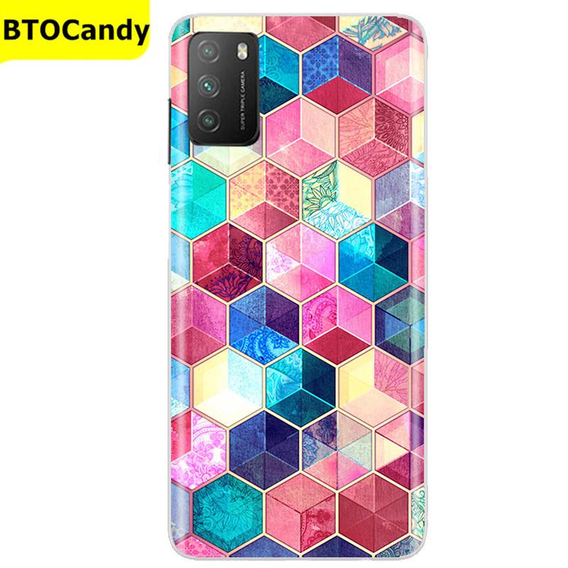 Für POCO M3 Hülle, Weiche Silikon-Rückseite, Telefonhülle für Xiaomi Poco M3 Pro 5G, Rückseitige Abdeckung, Weiche TPU Coque für POCO M 3 M3 Silikonhülle