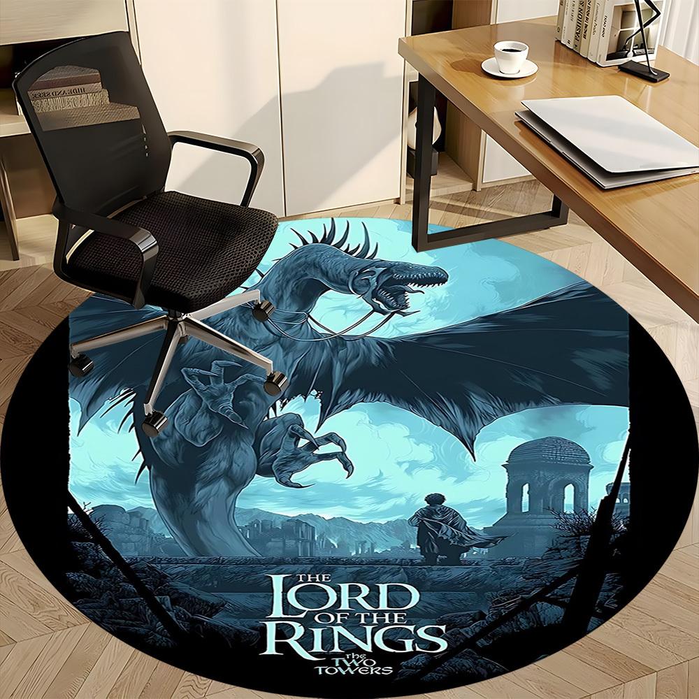 1pc The Lord of the Rings Office Round Area Rug, Under Office Chairs Bedroom Living Room Home Decor A1022211