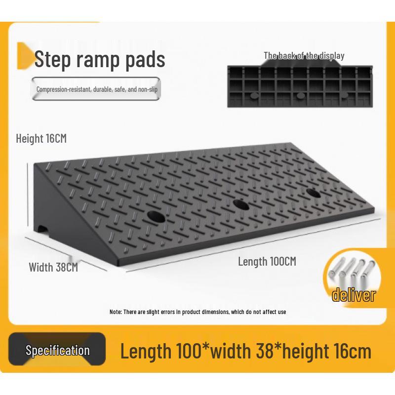 Rubber Curb & Threshold Ramp Mat for Home and Car 