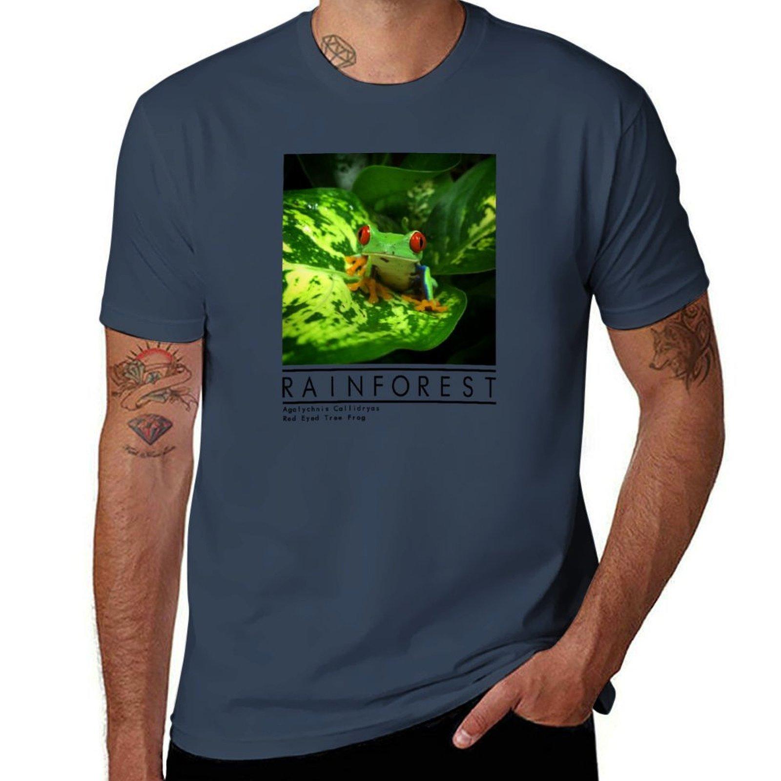 Red Eyed Tree Frog Amphibian Rainforest TShirt Fitness Training Breathable Tee S