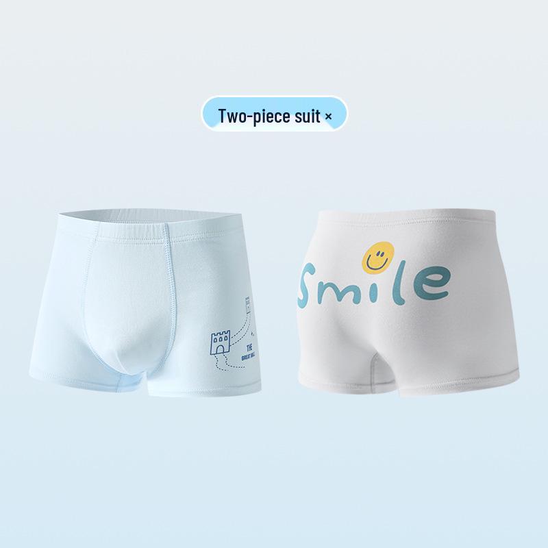 High Elastic Breathable Antibacterial Boys' Cotton Boxer Briefs – Pure Cotton Crotch, Age 10A
