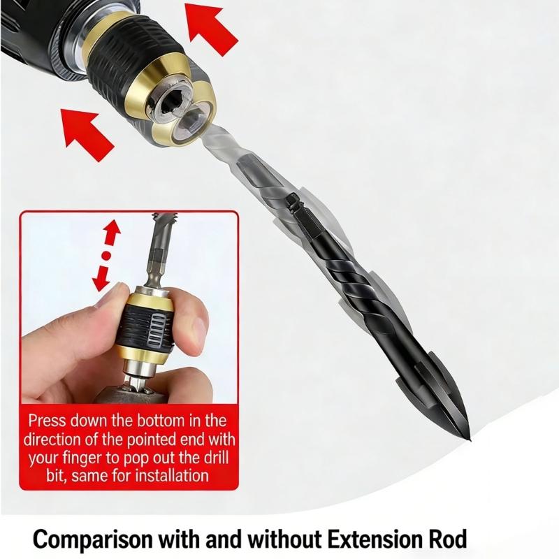 Quick Releases Self Locking Electric Drill Driver Hexagon Shank Extension Rod Suitable for 6.3mm Drill Driver Accessory